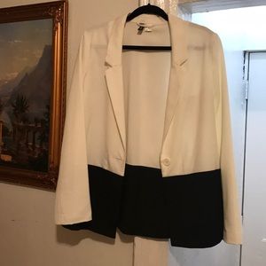 Black and white blouse